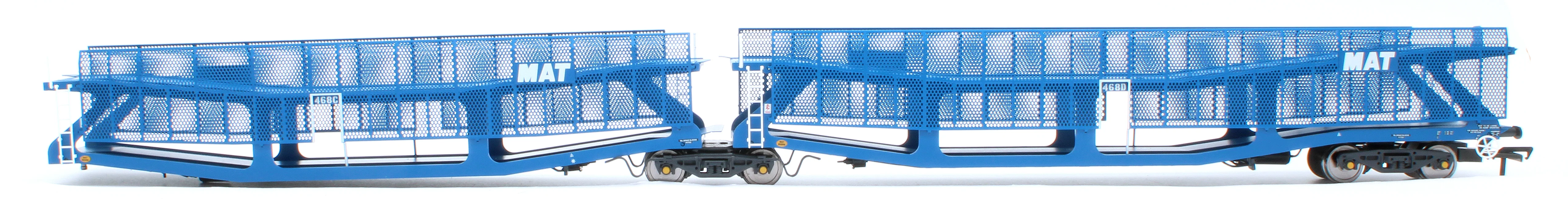 RT-OO-CAR4-436A Quad set Cartic-4 car carrier - MAT blue with mesh screens (set A) - Image 6