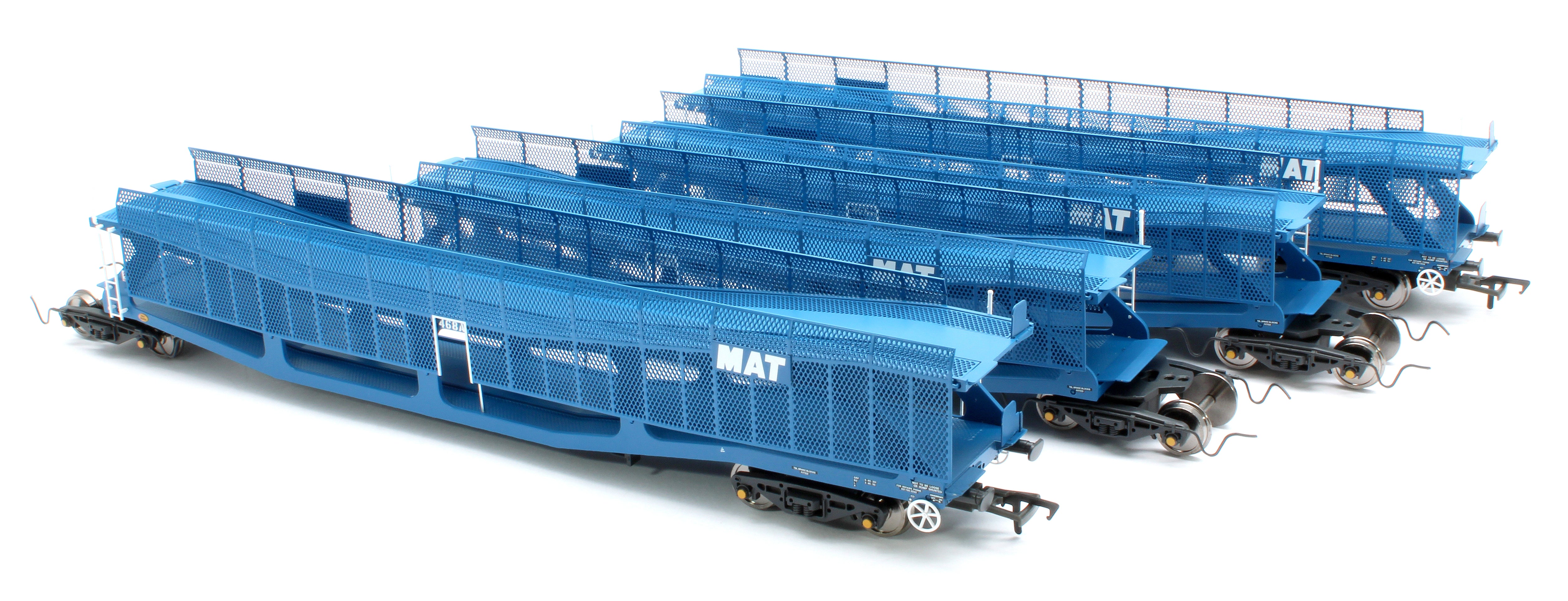 RT-OO-CAR4-436A Quad set Cartic-4 car carrier - MAT blue with mesh screens (set A) - Image 7