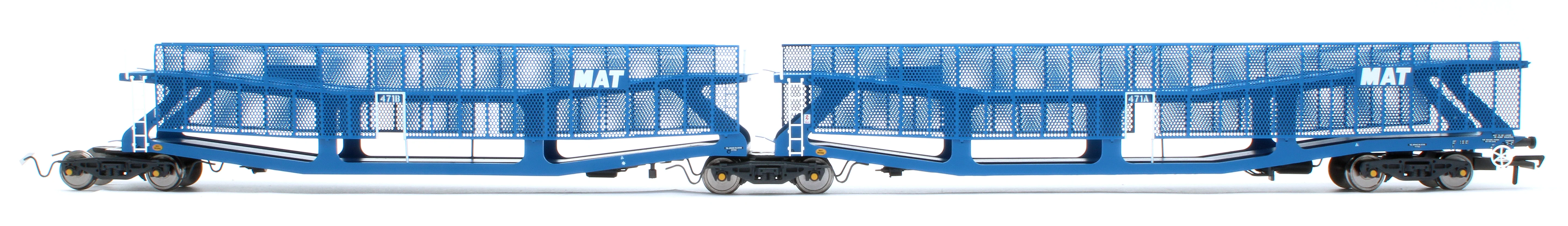 RT-OO-CAR4-436B Quad set Cartic-4 car carrier - MAT blue with mesh screens (set B) - Image 4