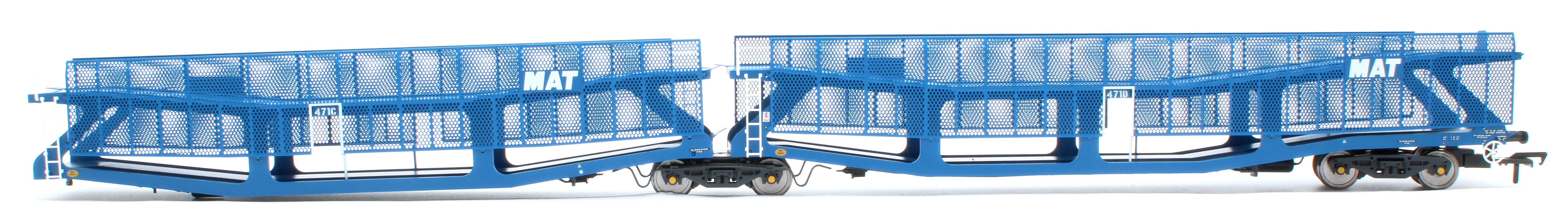 RT-OO-CAR4-436B Quad set Cartic-4 car carrier - MAT blue with mesh screens (set B) - Image 6