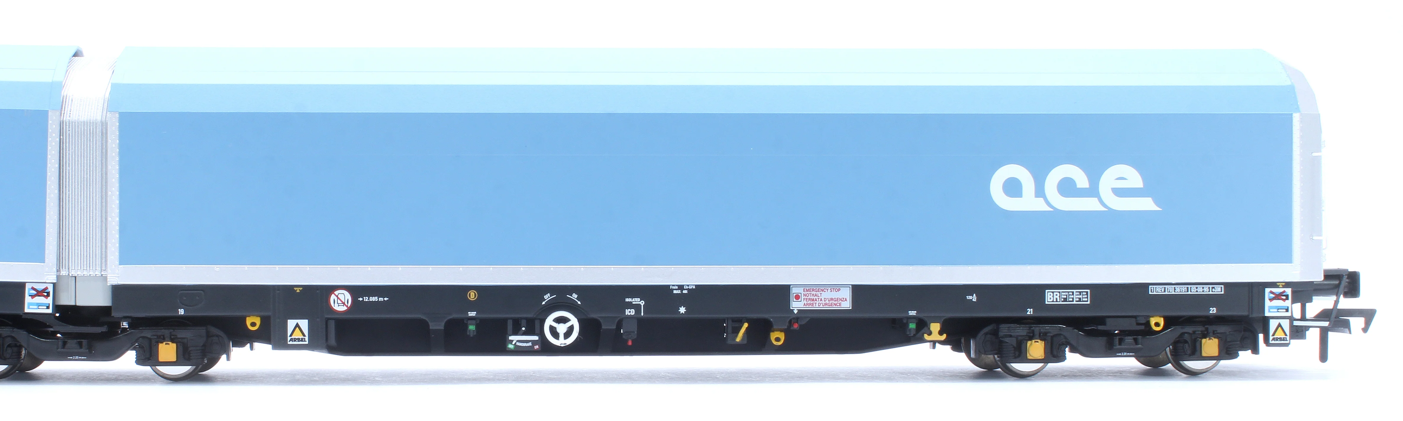 RT-OO-WIA-401D OO/4mm 5-car Arbel WIA car carrier with RfD squadron and ACE branding. Wagon 85 70 4971 000-0 - Image 11