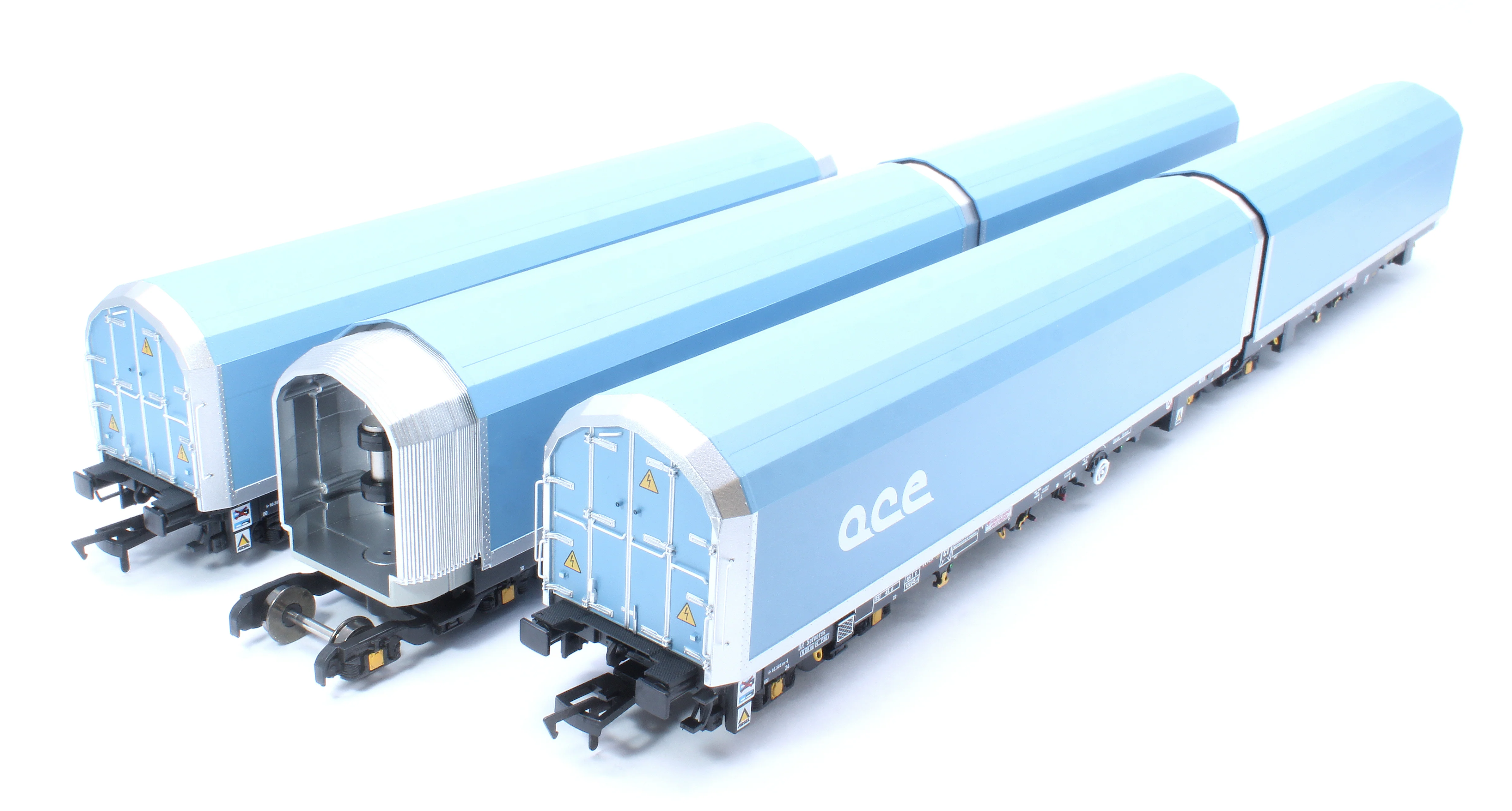 RT-OO-WIA-401D OO/4mm 5-car Arbel WIA car carrier with RfD squadron and ACE branding. Wagon 85 70 4971 000-0 - Image 12