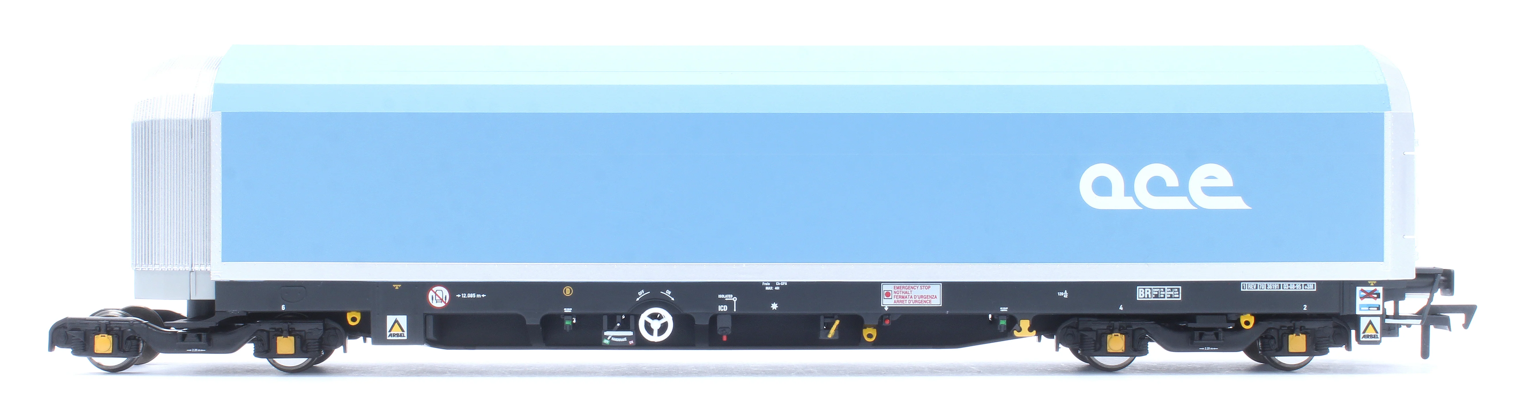 RT-OO-WIA-401D OO/4mm 5-car Arbel WIA car carrier with RfD squadron and ACE branding. Wagon 85 70 4971 000-0 - Image 3