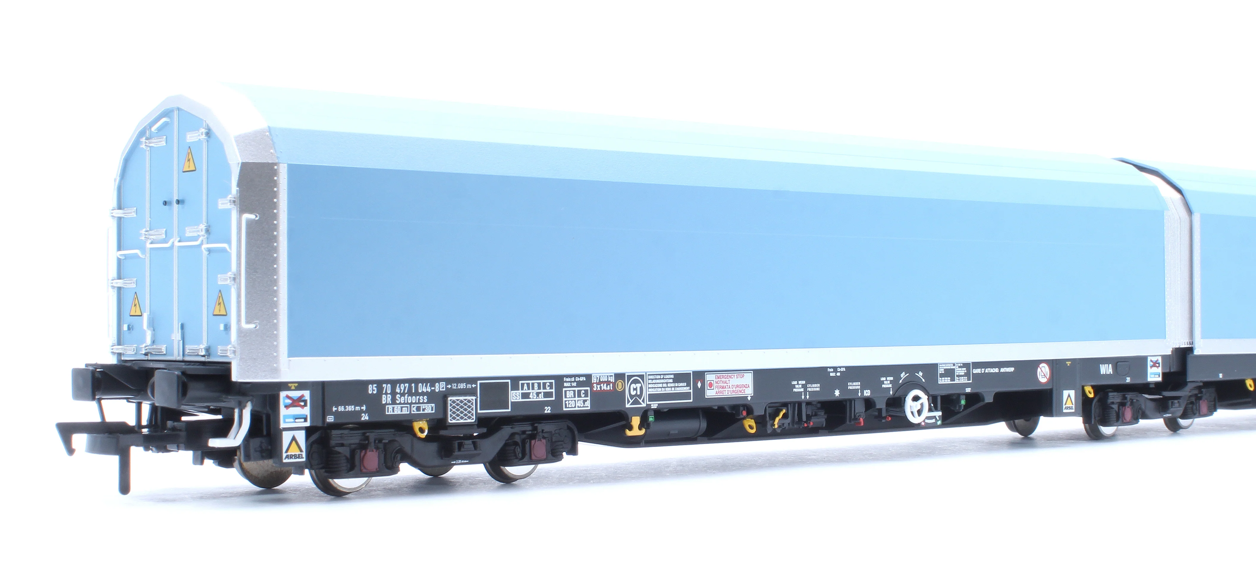 RT-OO-WIA-402B OO/4mm 5-car Arbel WIA car carrier plain blue. Wagon 85 70 4971 044-8 - Image 10