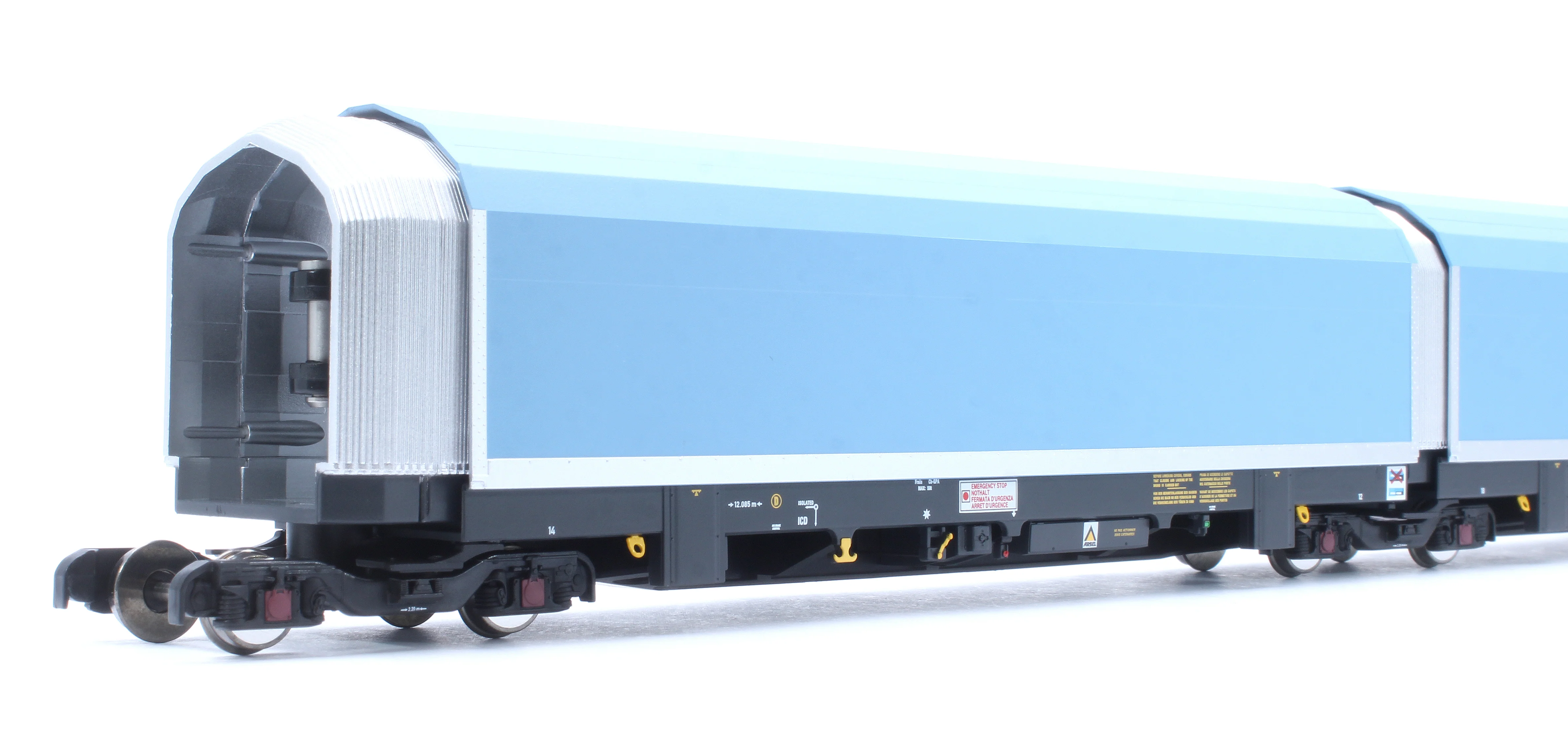 RT-OO-WIA-402B OO/4mm 5-car Arbel WIA car carrier plain blue. Wagon 85 70 4971 044-8 - Image 6