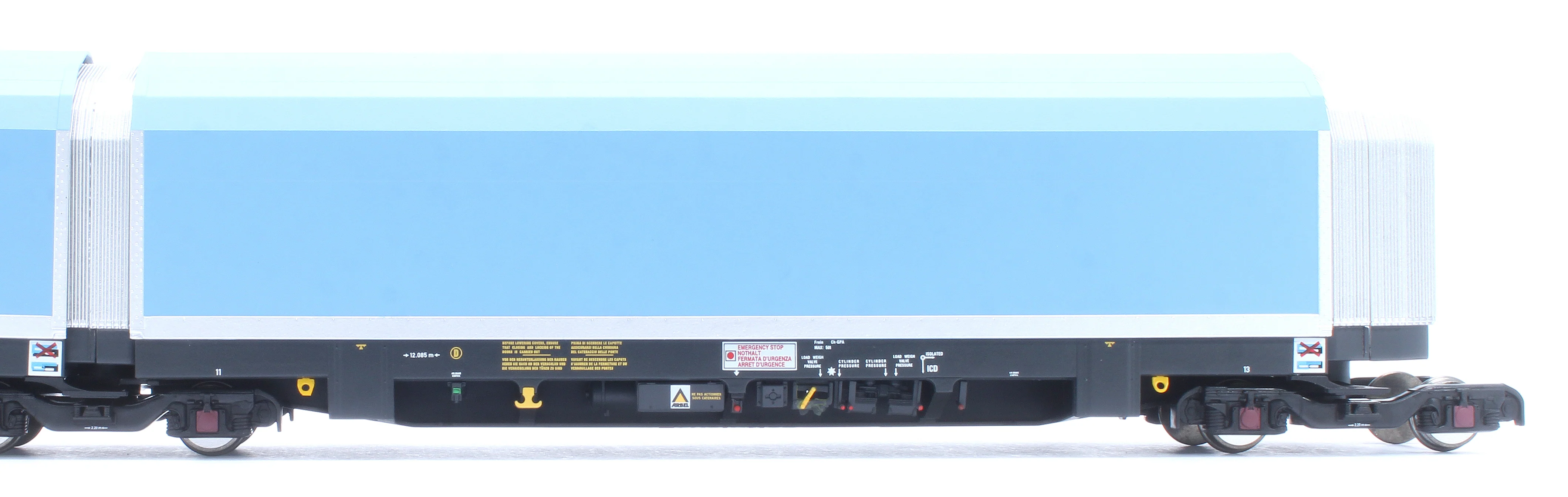 RT-OO-WIA-402B OO/4mm 5-car Arbel WIA car carrier plain blue. Wagon 85 70 4971 044-8 - Image 7