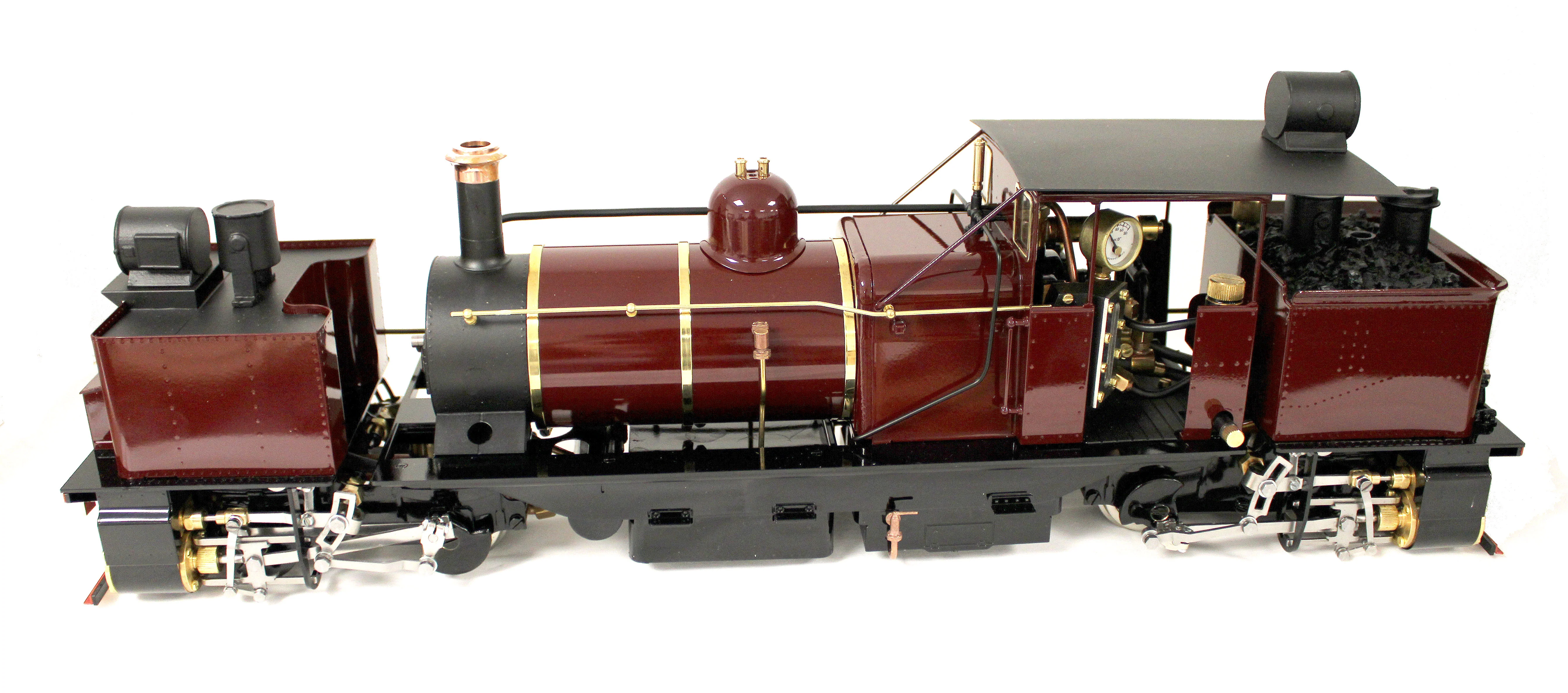 GARRC-FEM-I Class D 0-4-0 'Darjeeling Garratt' Fairlie Engine Maroon (Radio Control, Insulated Wheels) Steam Locomotive - Image 3