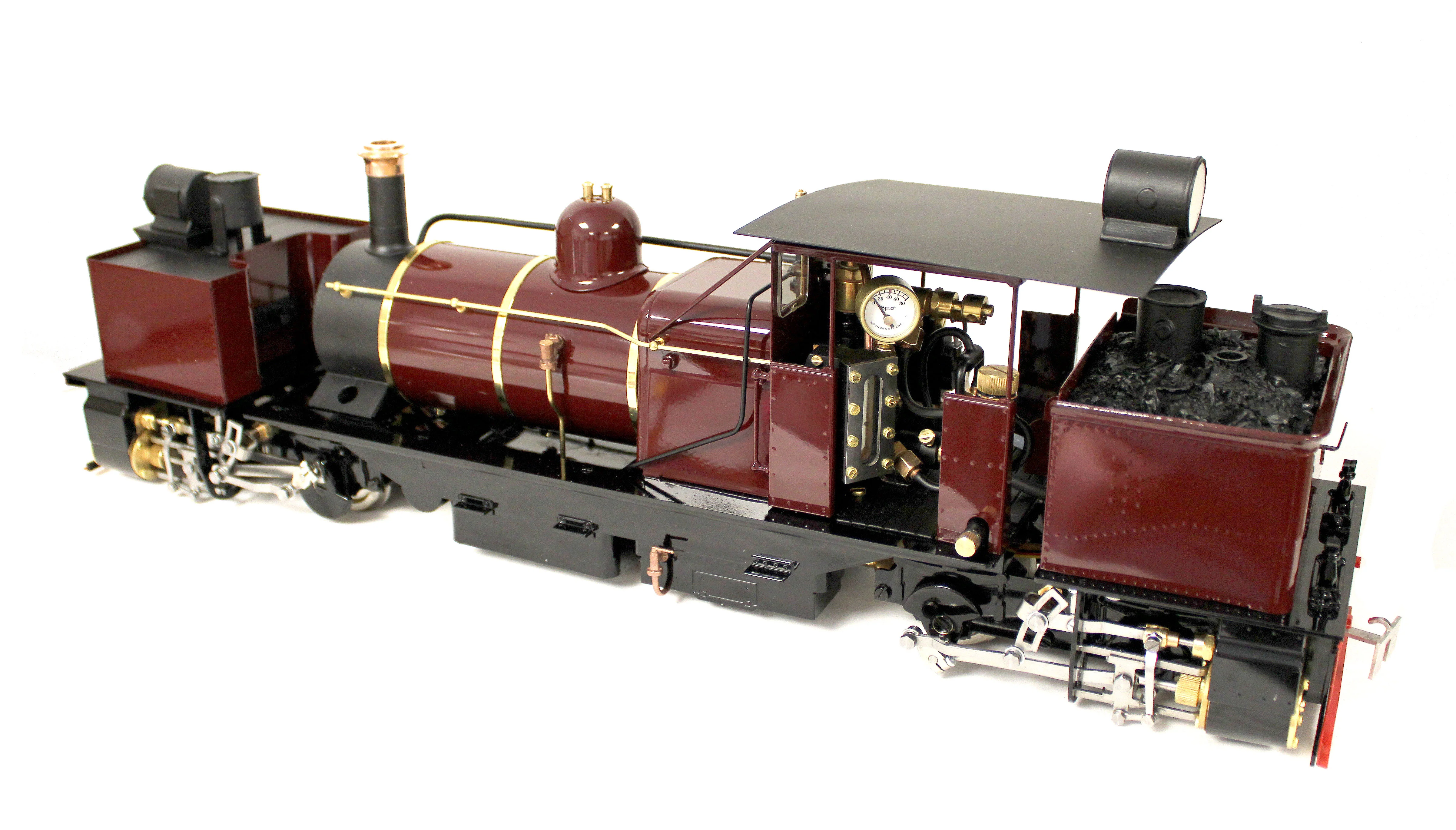 GARRC-FEM-I Class D 0-4-0 'Darjeeling Garratt' Fairlie Engine Maroon (Radio Control, Insulated Wheels) Steam Locomotive - Image 4