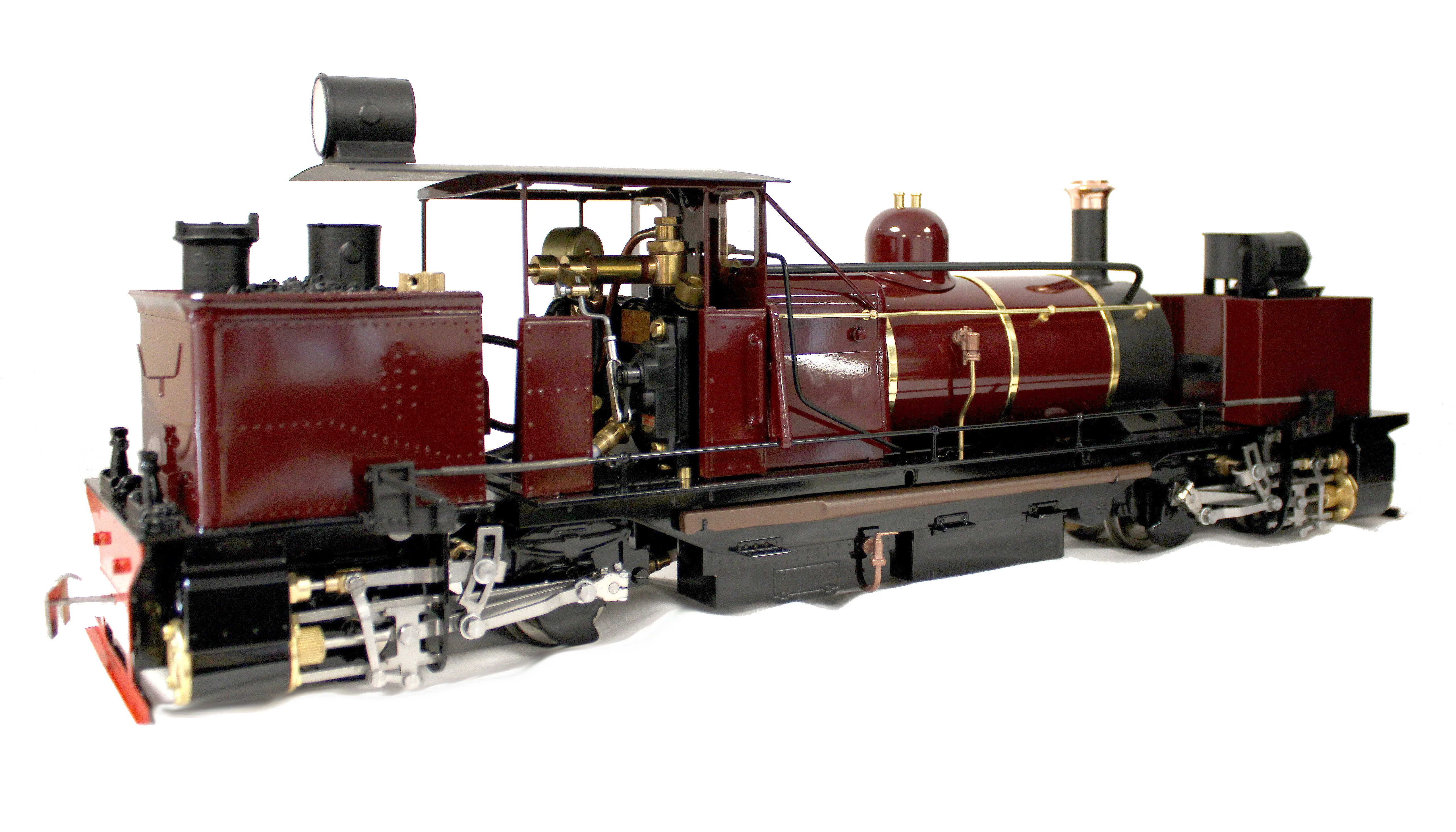 GARRC-FEM-I Class D 0-4-0 'Darjeeling Garratt' Fairlie Engine Maroon (Radio Control, Insulated Wheels) Steam Locomotive - Image 6