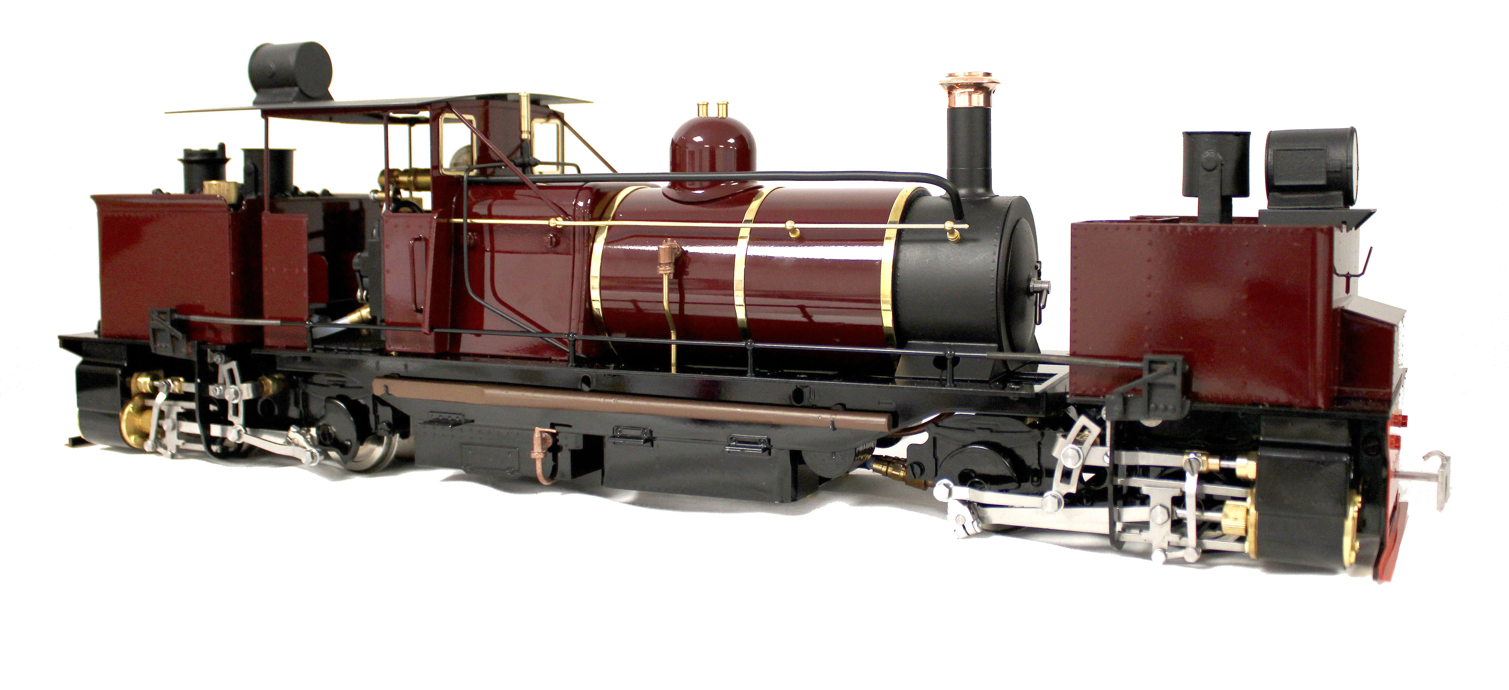 GARRC-FEM-I Class D 0-4-0 'Darjeeling Garratt' Fairlie Engine Maroon (Radio Control, Insulated Wheels) Steam Locomotive - Image 7