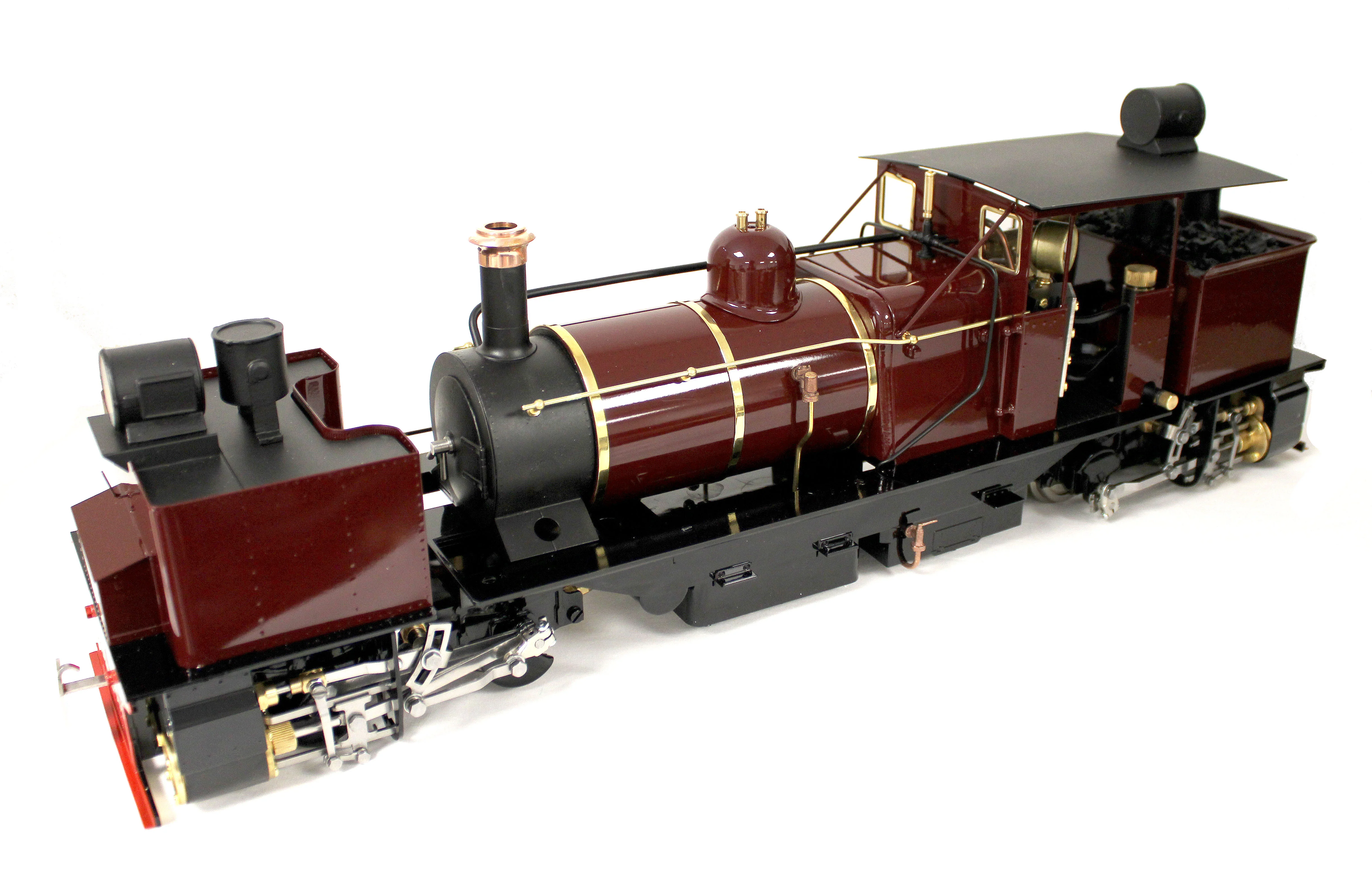 GARRC-FEM-I Class D 0-4-0 'Darjeeling Garratt' Fairlie Engine Maroon (Radio Control, Insulated Wheels) Steam Locomotive - Image 8