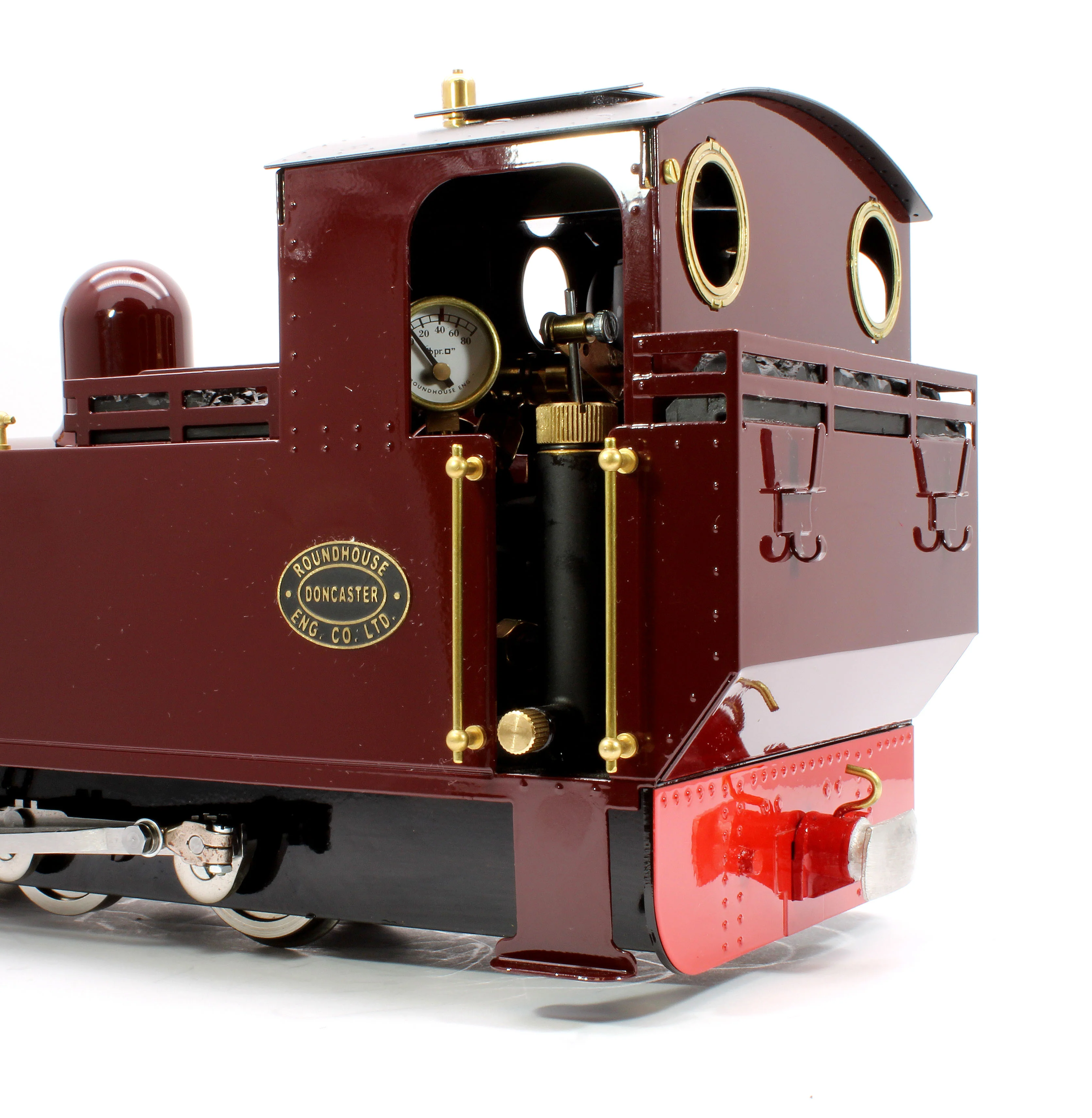 LARC-MAROON-NI 0-6-0 'Lady Anne' Fairlie Engine Maroon (Radio Control, Uninsulated Wheels) Steam Locomotive - Image 9