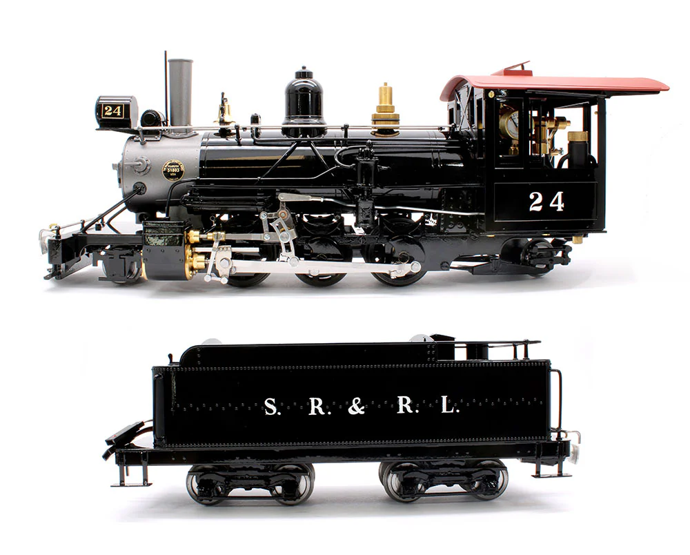 SR24RC-BLACK-I 2-6-2 S.R. & R.L 'Sandy River & Rangely Lakes' No.24 Black (Radio Control, Insulated Wheels) Steam Locomotive