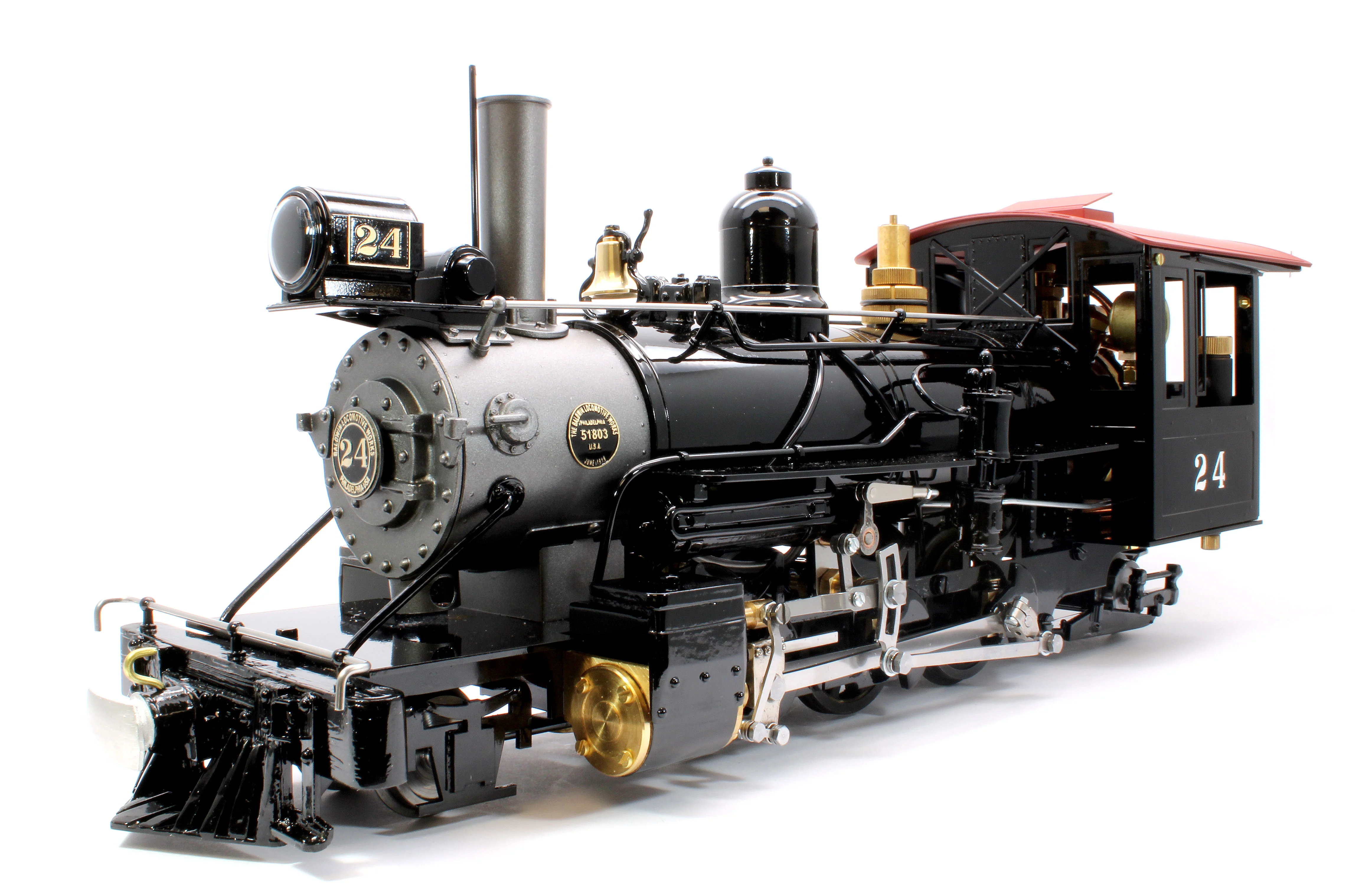 SR24RC-BLACK-I 2-6-2 S.R. & R.L 'Sandy River & Rangely Lakes' No.24 Black (Radio Control, Insulated Wheels) Steam Locomotive - Image 2