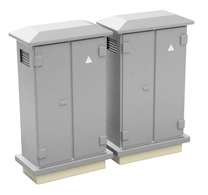 RRM060 OO Gauge Lineside Cabinets (Pack of 6) - Unpainted