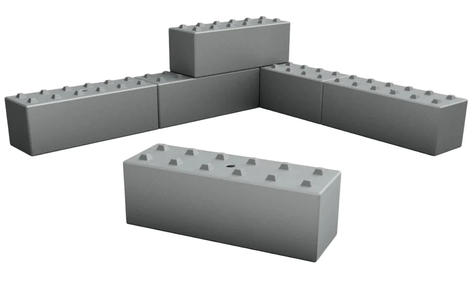 RRM087 OO Gauge Concrete Blocks (Pack of 6) - Unpainted