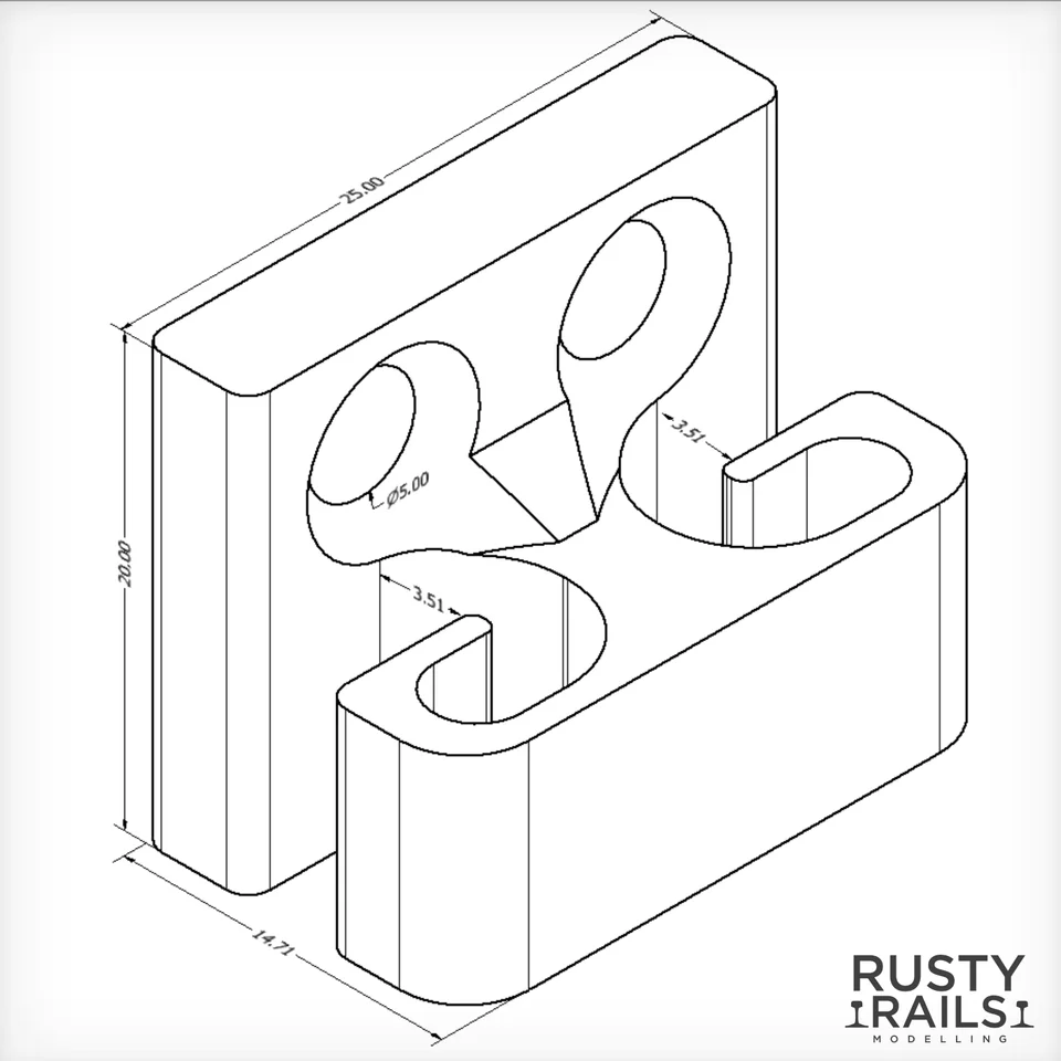 RRM110 Cable/Wire Holder (Pack of 5) Model Kit - Image 2