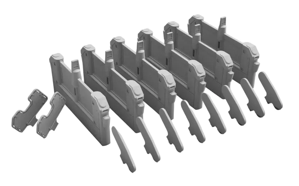 RRM171 OO Gauge Ticket Barriers (5 Channel) - Unpainted Model Kit - Image 3