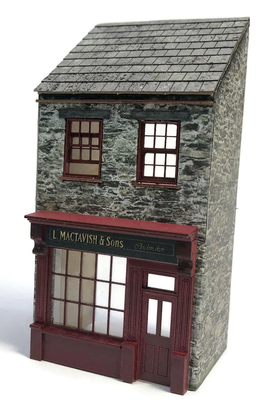 KX069 OO Low Relief Period Terraced Shop (Left Side Door) Model Kit - Image 2