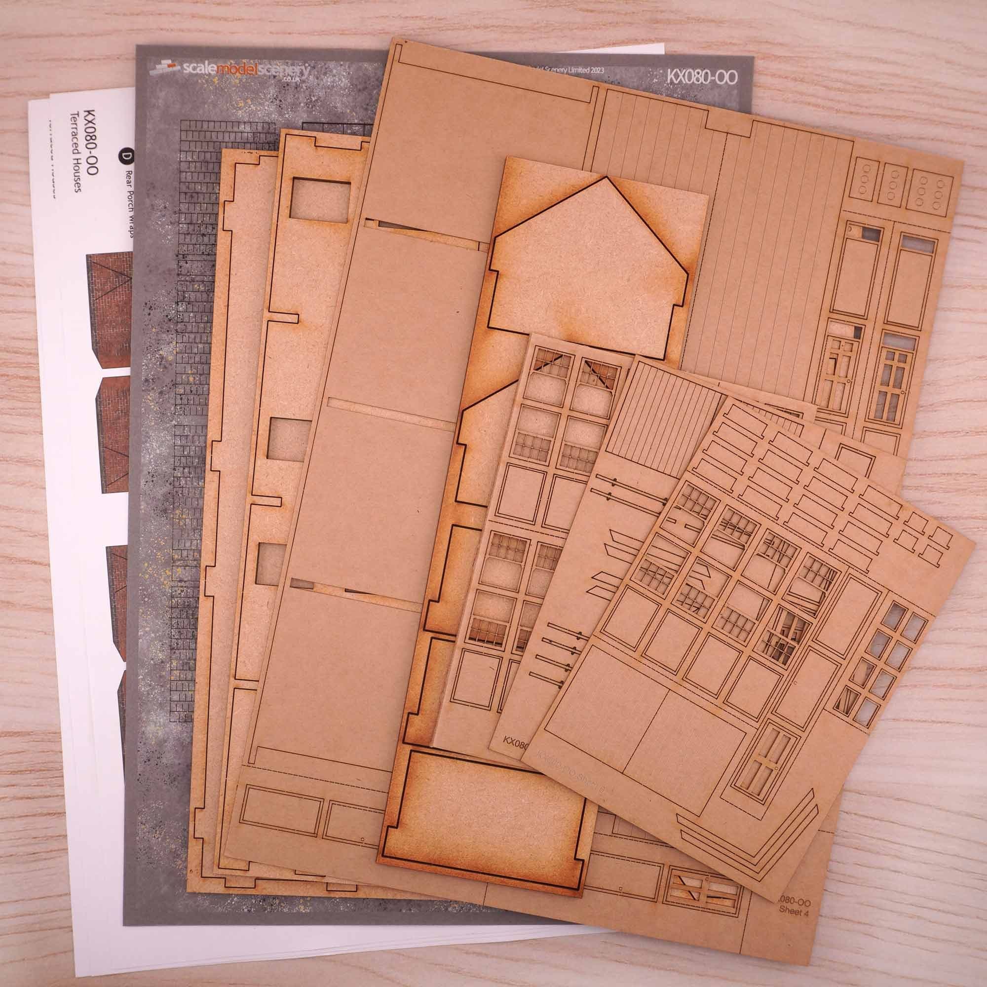 KX080 OO Terraced Cottages/Houses Model Kit - Image 7