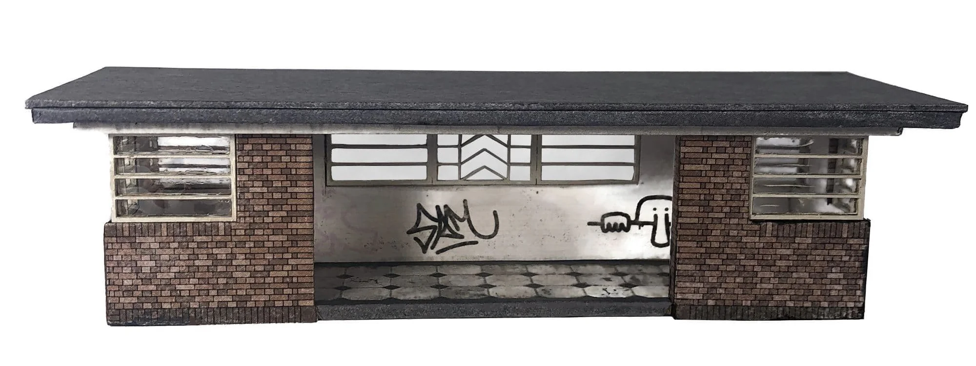 KX097 1930's Art Deco Bus/Tram Shelter Model Kit