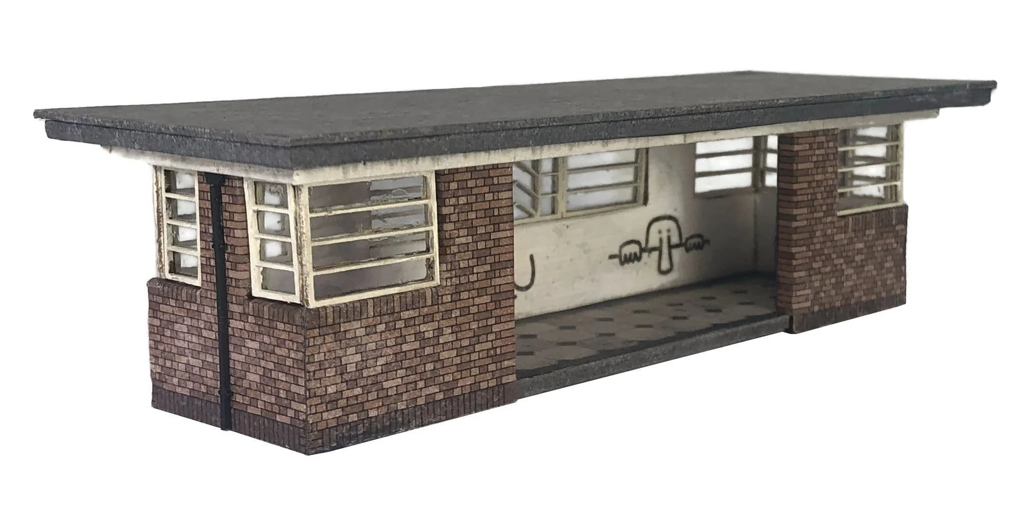 KX097 1930's Art Deco Bus/Tram Shelter Model Kit - Image 2