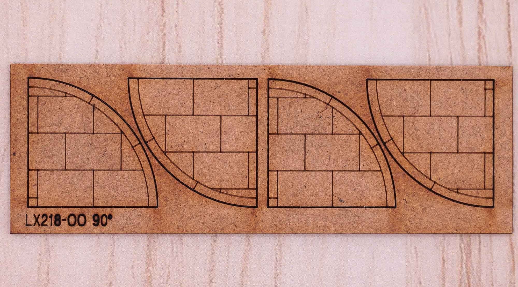 LX218 Laser Cut MDF 90 Degree Pavement Corners Model Kit - Image 2