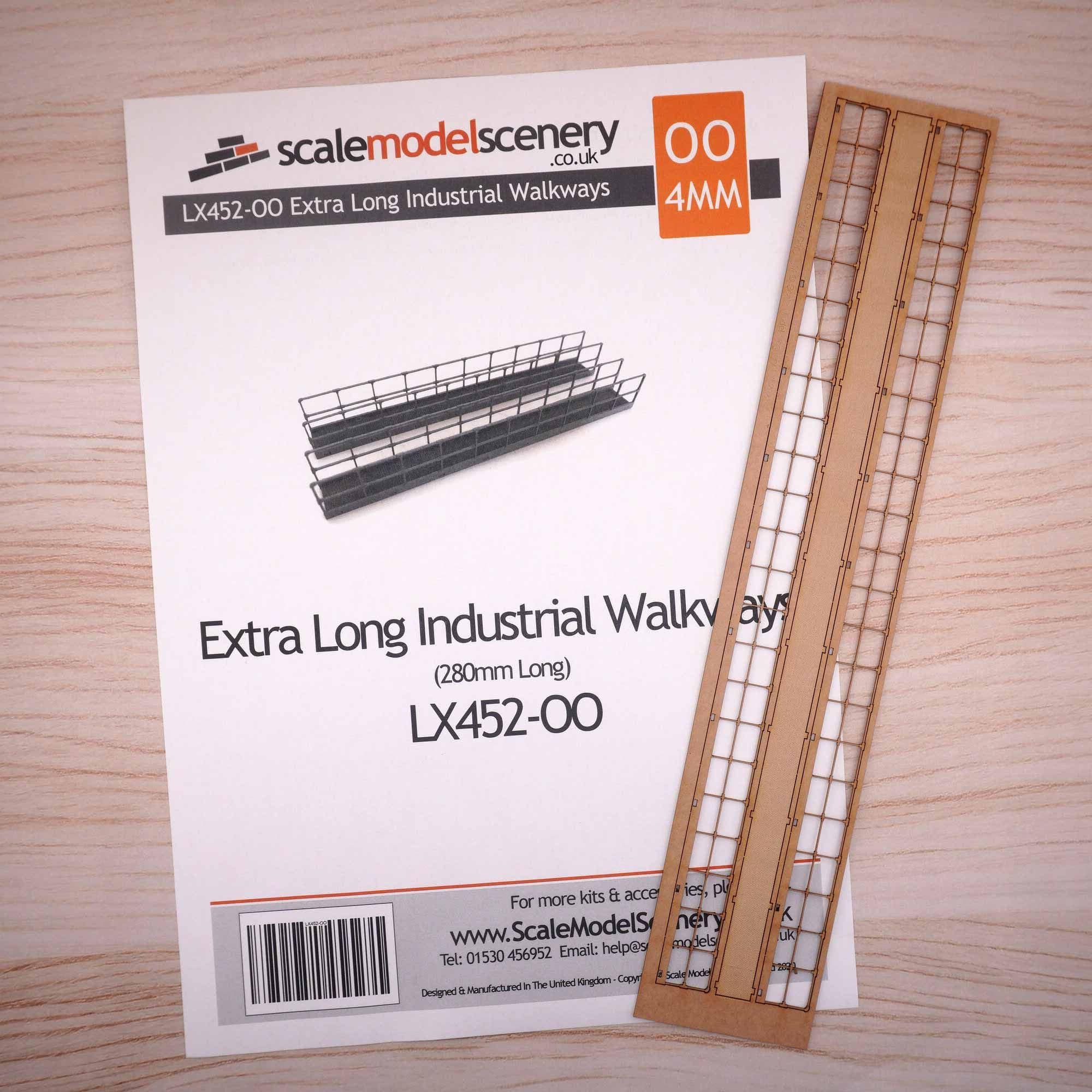 LX452 Extra Long Laser Cut Industrial Walkways With Railings Model Kit - Image 4