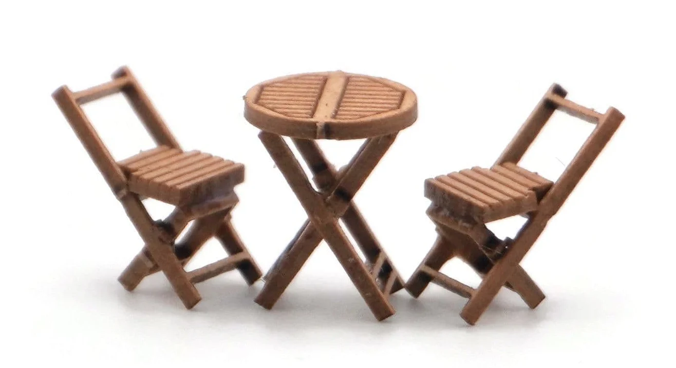 LX566 Wooden Bistro Tables & Chairs Model Kits - Image 2