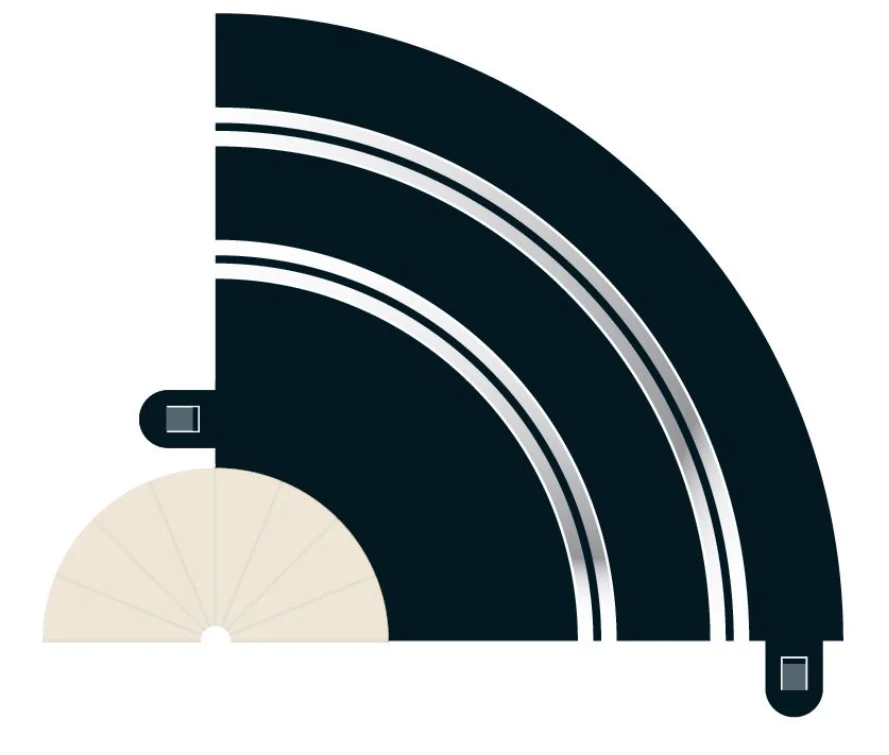 C8201 Radius 1 Hairpin Curve 90° x 2