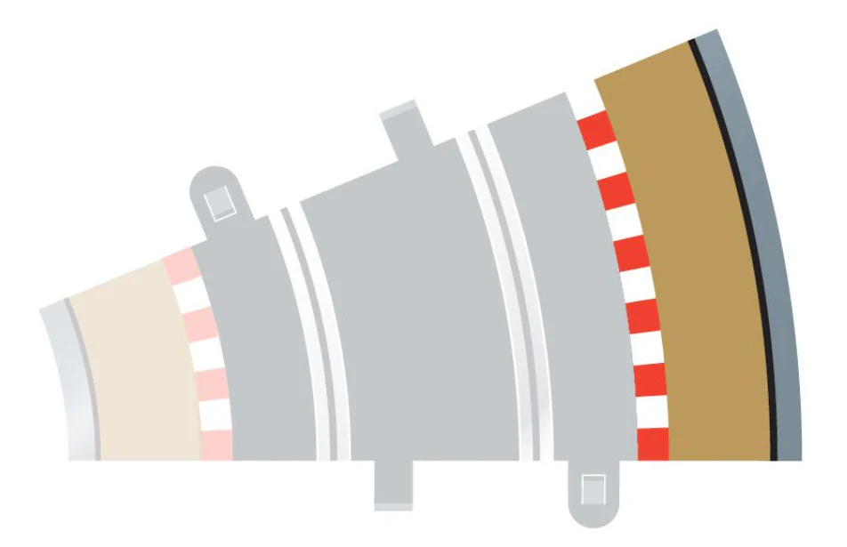 C8239 Radius 2 Curve Outer Borders 22.5° x 4
