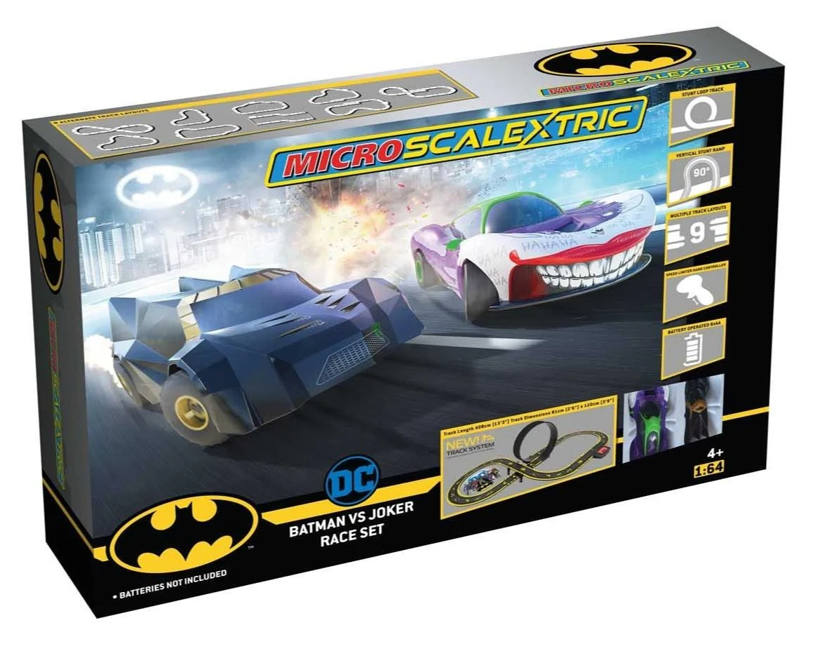 G1155M Micro Scalextric Batman vs Joker Set Battery Powered Race Set - Image 2