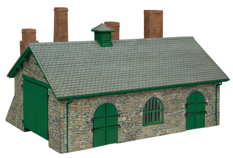 44-0198G Narrow Gauge Blacksmith's and Wagon Workshop Green