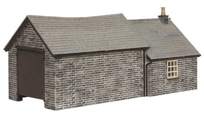 44-1007B Narrow Gauge (OO9) Stone Shed and Store Black
