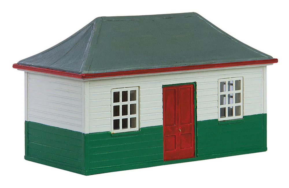 44-1014 Wooden Pagoda Shed White & Green
