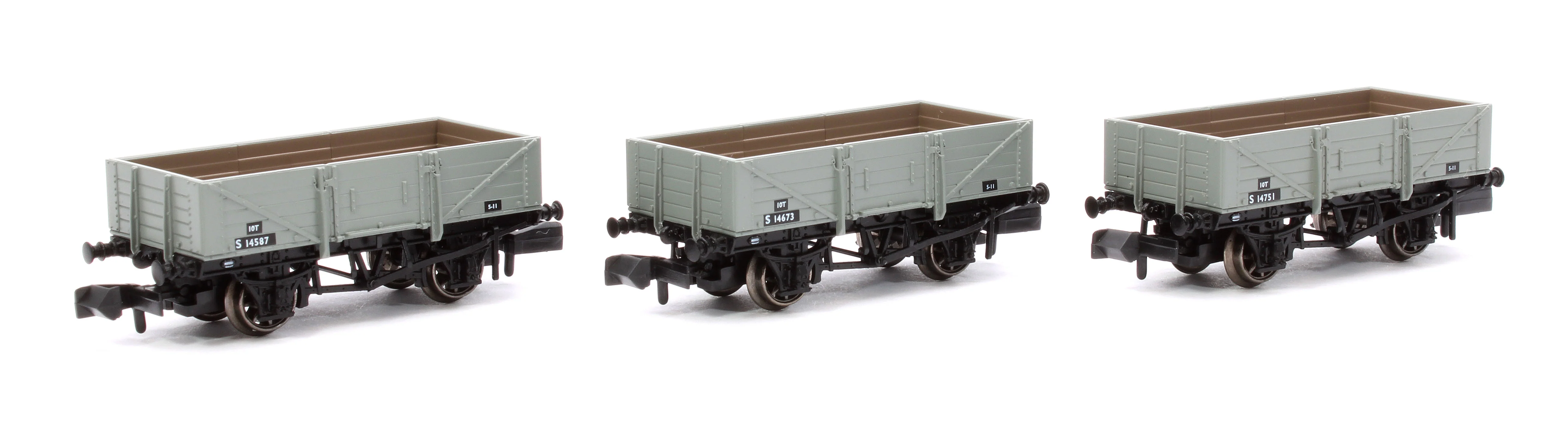 942014 SECR Wagons Pack 2 - BR Livery 5 Planks (Dia.1349)