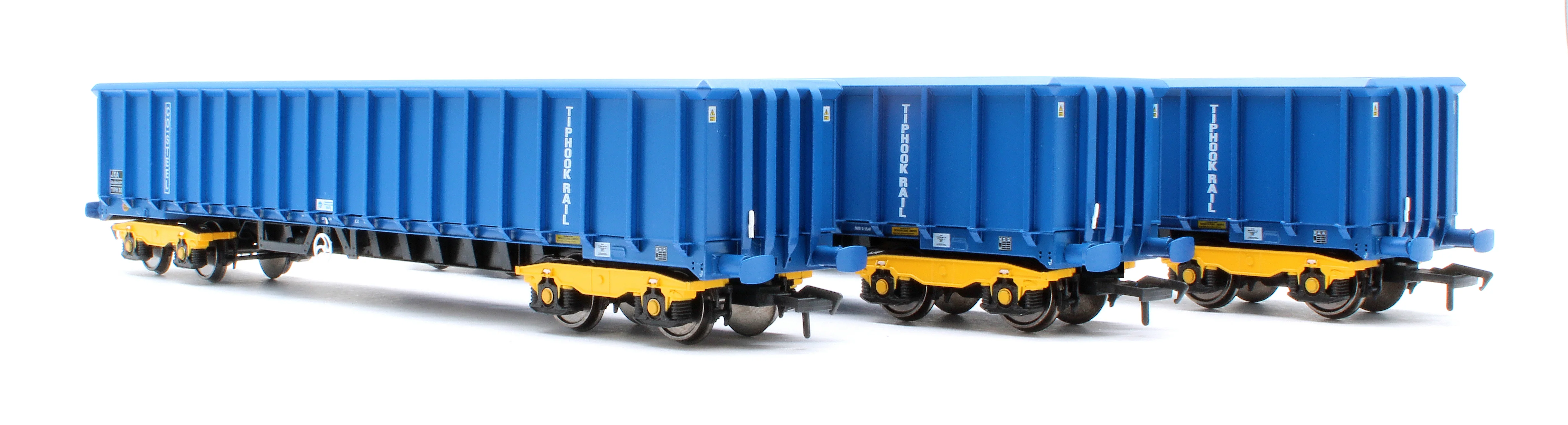 JXA01 TP(B) Set of 3 JXA Bogie Scrap Wagons TIPH Blue Post 1998 Black & White Data Panels & OHLW Sticker No.3018/3020/3050 - Image 3