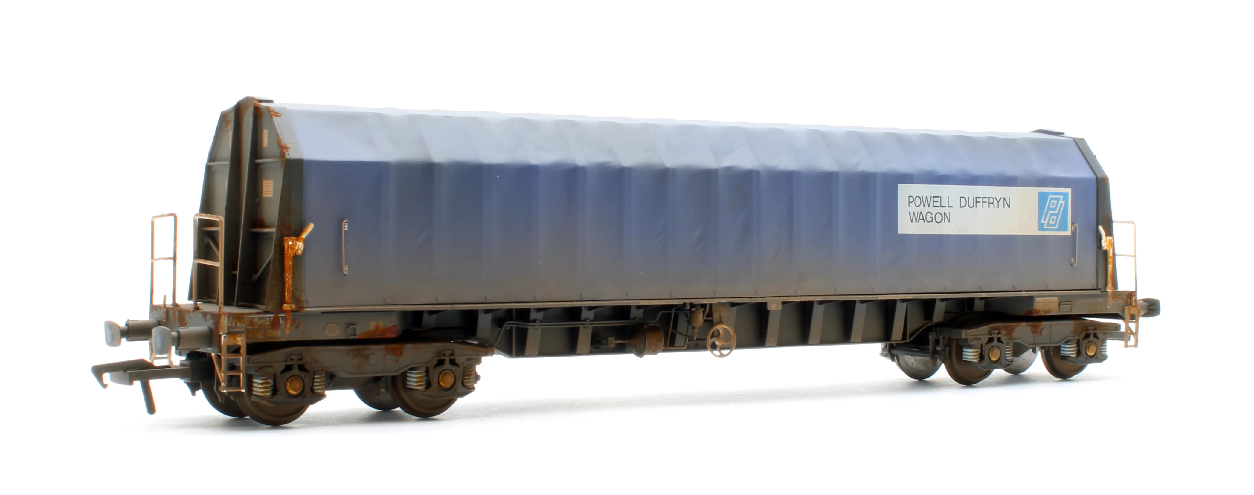 PXA01 TP(A)W Bespoke Weathered Set of 3 PXA Steel Coil Carrier PD Blue As Built 1988 No.3024/3037/3048 - Image 5