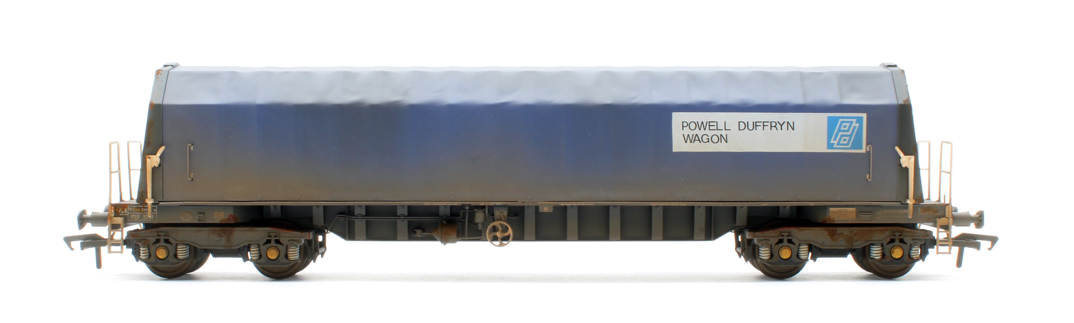 PXA01 TP(A)W Bespoke Weathered Set of 3 PXA Steel Coil Carrier PD Blue As Built 1988 No.3024/3037/3048 - Image 8