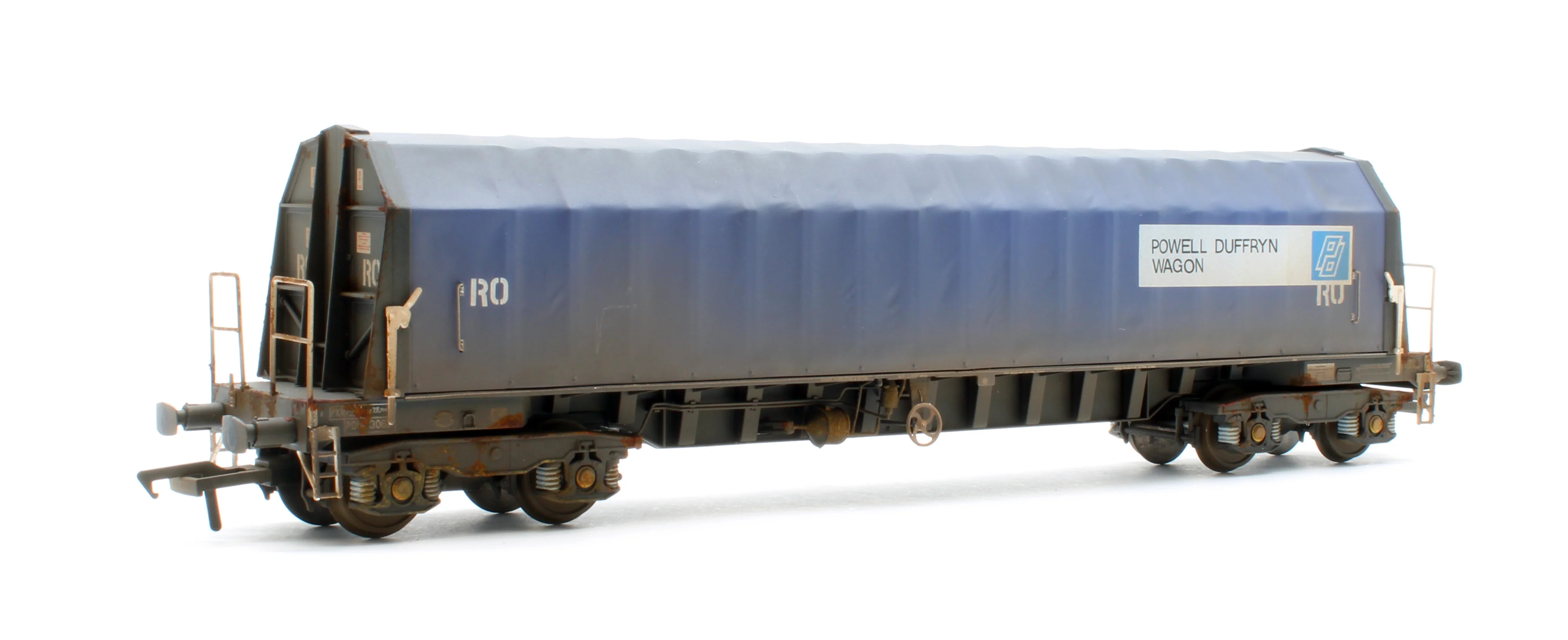PXA01 TP(B)W Bespoke Weathered Set of 3 PXA Steel Coil Carrier PD Blue with RO Lettering No.3032/3036/3062 - Image 4