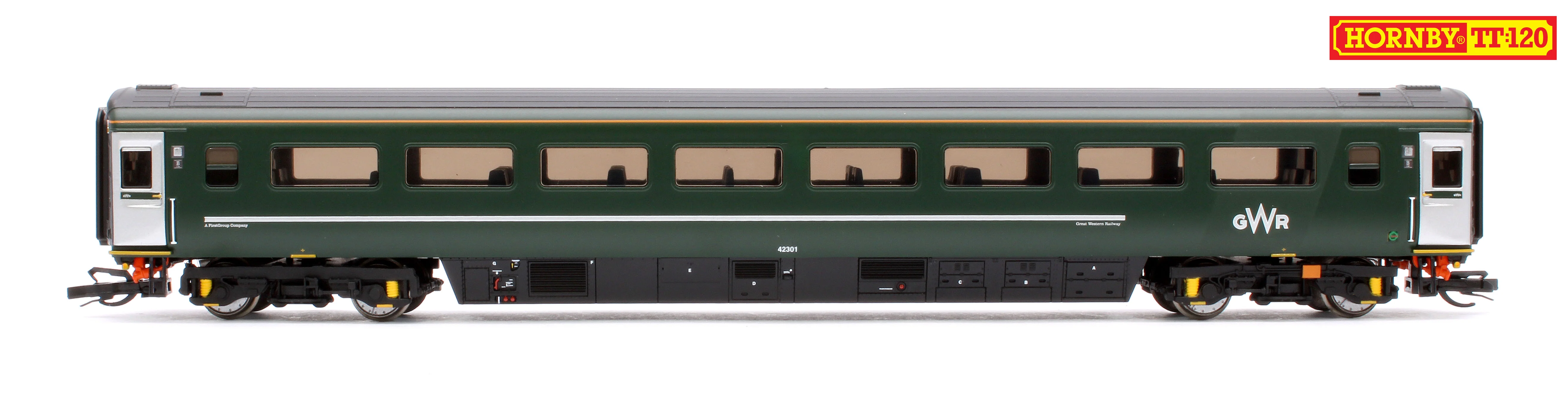 GWR-HST+2-BUNDLE Set of 4 GWR TT:120 Class 43 HST & Mk3 Coaches - Image 6