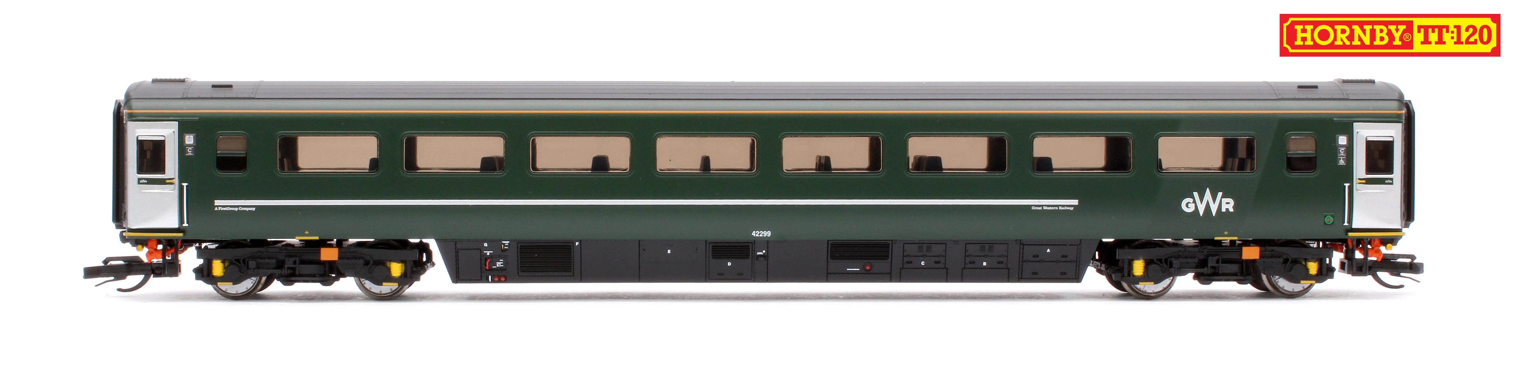 GWR-HST+6-BUNDLE Set of 8 GWR TT:120 Class 43 HST & Mk3 Coaches - Image 6