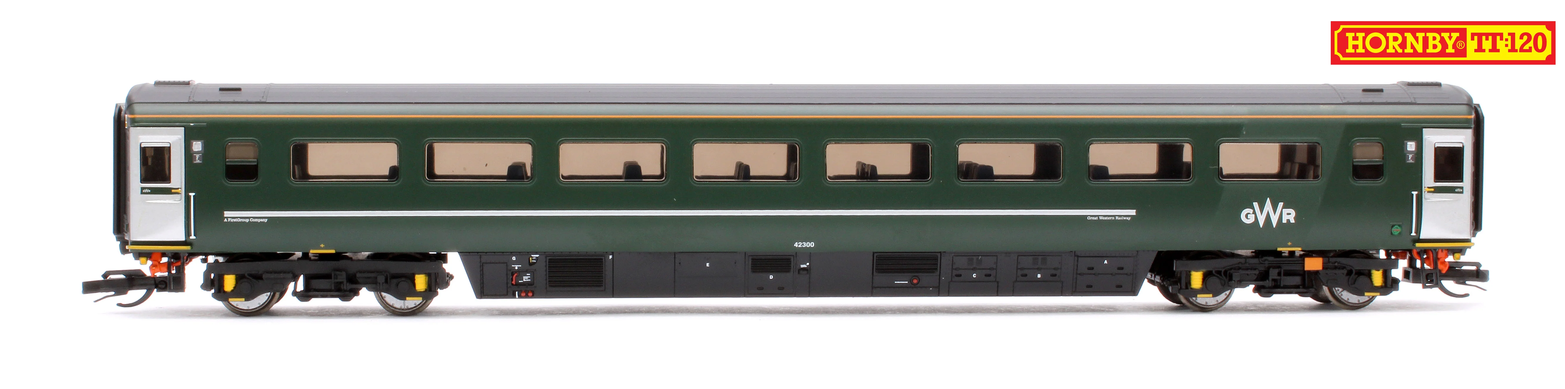 GWR-HST+6-BUNDLE Set of 8 GWR TT:120 Class 43 HST & Mk3 Coaches - Image 8
