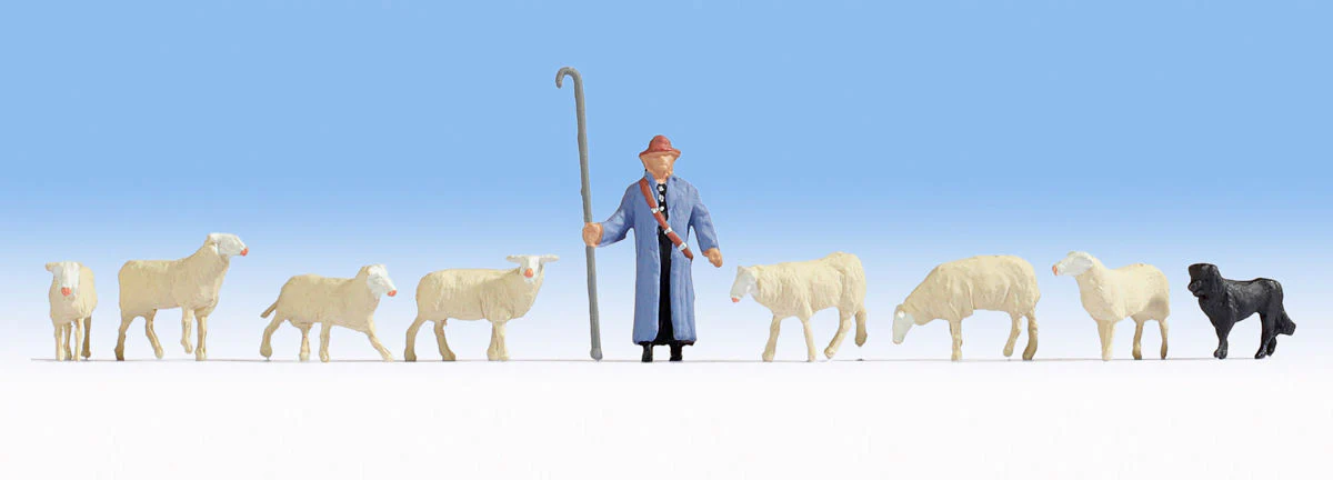 GM3910158 TT:120 Gauge Shepherd & Sheep Figure Set