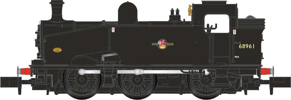 S2102-08 Class J50 BR Black Late Crest (Unlined) 0-6-0 Steam Locomotive No.68961 - Image 12