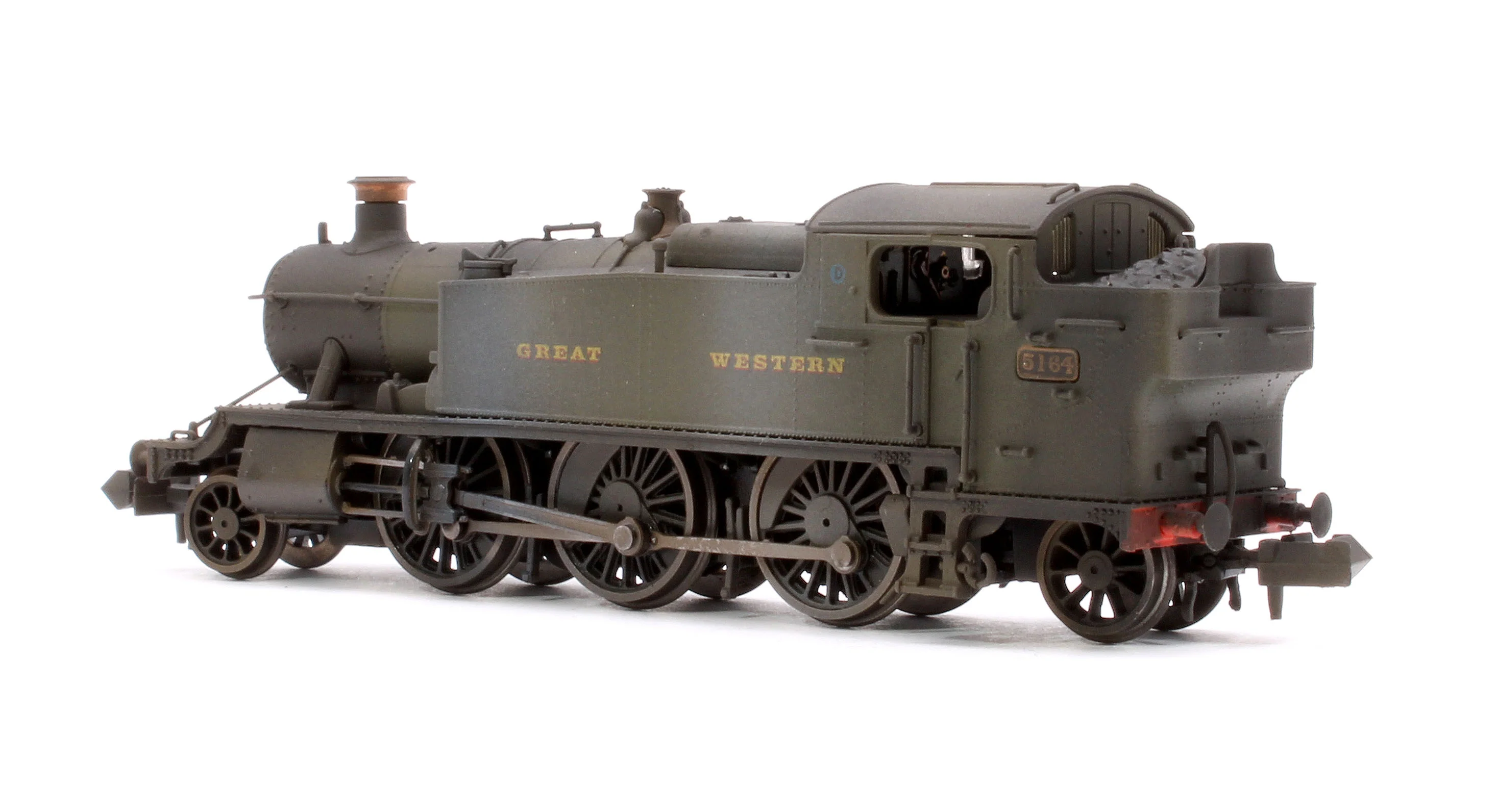 S2103-01W Custom Weathered Class 5101 Large Prairie Great Western GWR Green 2-6-2 Tank Locomotive No.5164 - Image 2