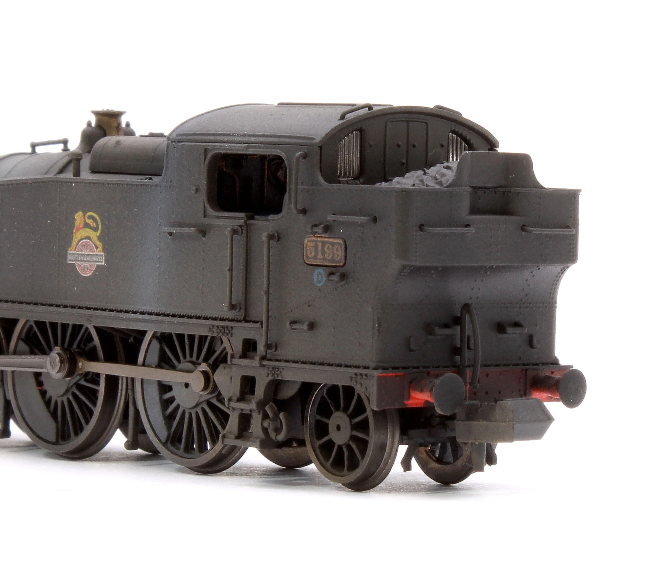 S2103-04W Custom Weathered Class 5101 Large Prairie British Railways BR Black (Early Crest) 2-6-2 Tank Locomotive No.5199 - Image 8
