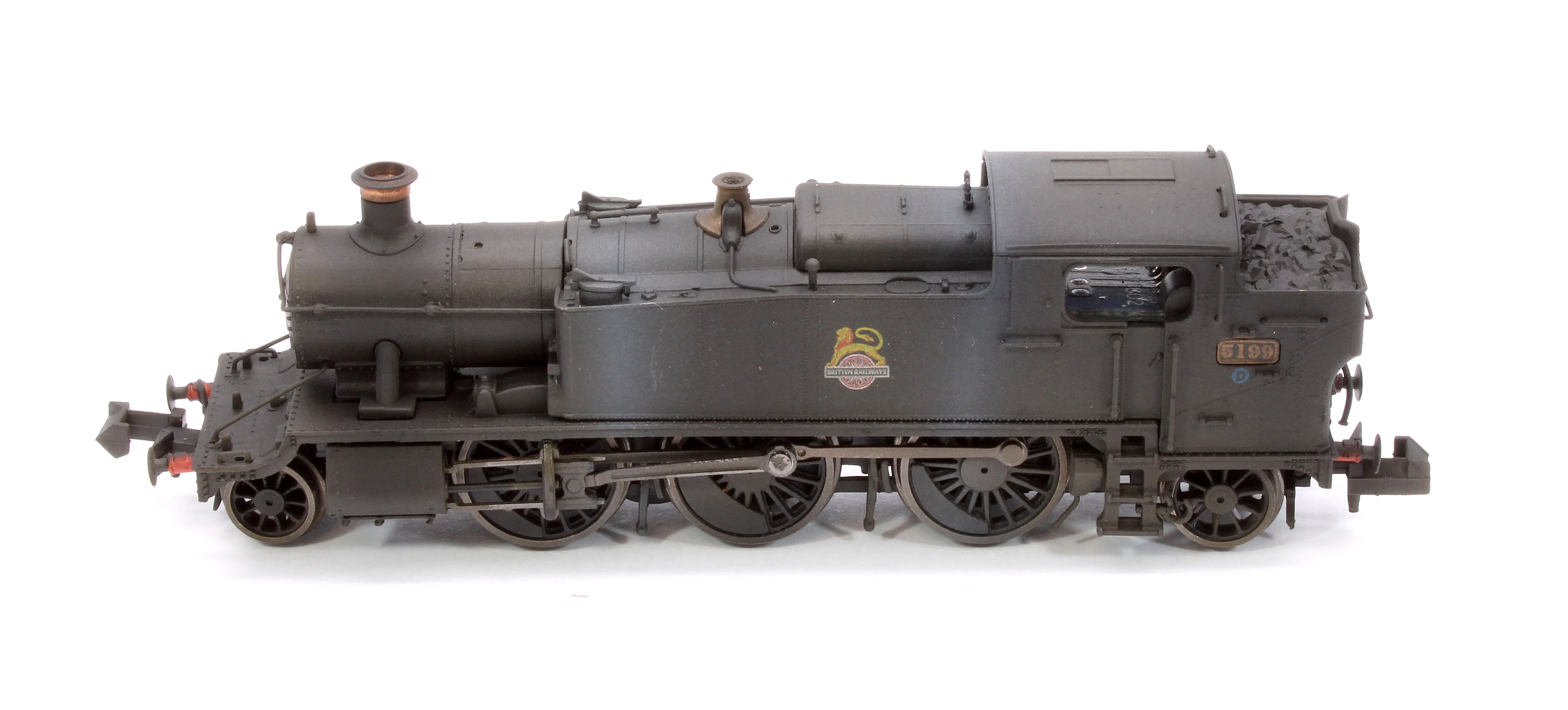 S2103-04W Custom Weathered Class 5101 Large Prairie British Railways BR Black (Early Crest) 2-6-2 Tank Locomotive No.5199 - Image 9