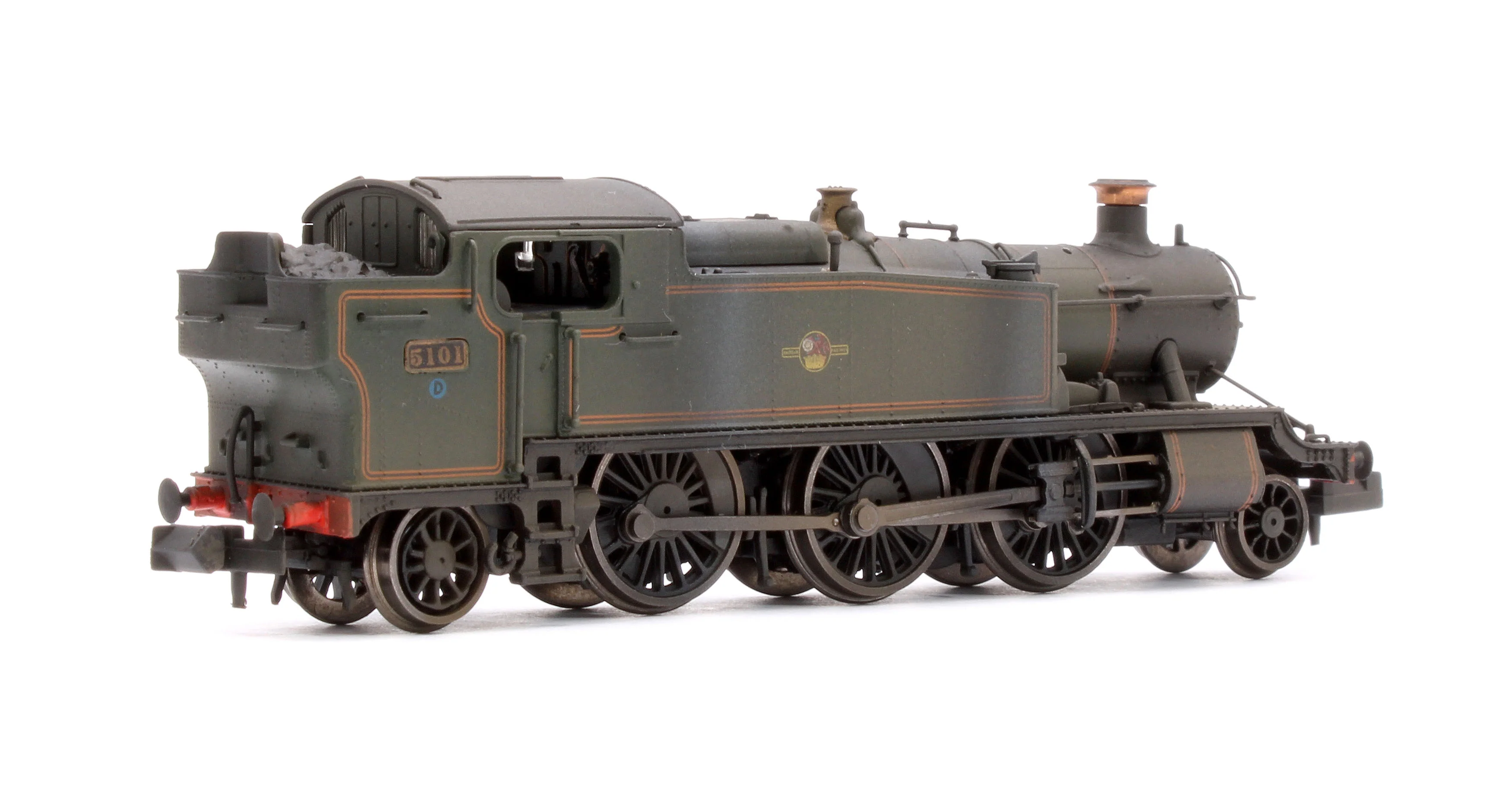 S2103-07W Custom Weathered Class 5101 Large Prairie British Railways BR Lined Green (Late Crest) 2-6-2 Tank Locomotive No.5101 - Image 3