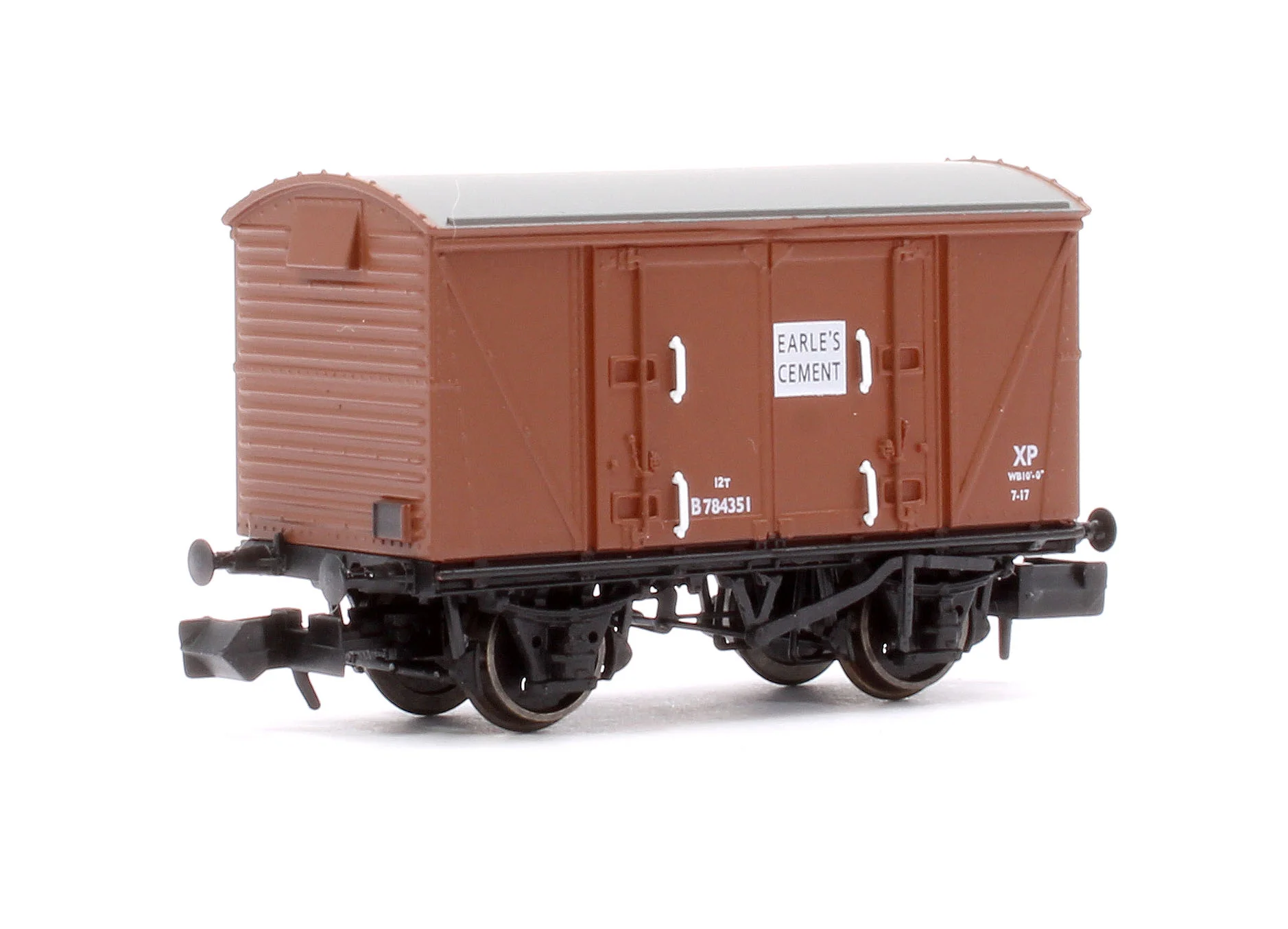 S2301-02 Set of 3 BR 12T Vanwide Ventilated Vans, BR Bauxite (Early) Earle's Cement - Image 3